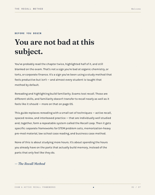 The Recall Method