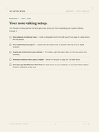 The Note-taking setup checklist worksheet from The Capture Method