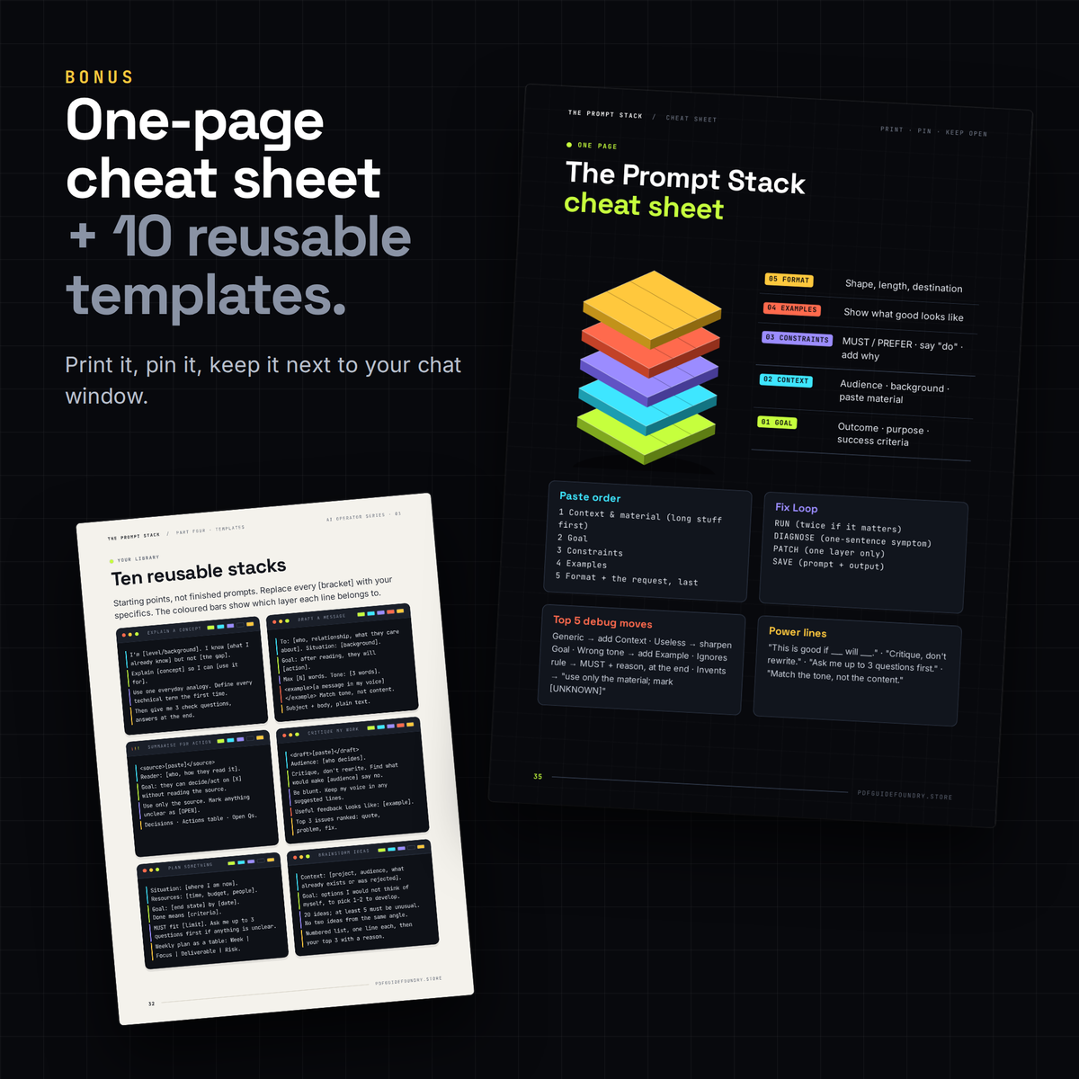 The Prompt Stack – AI Prompting Workbook (PDF) | ChatGPT, Claude & Gemini