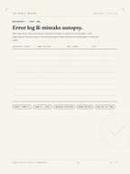 The Error log & mistake autopsy worksheet from The Recall Method