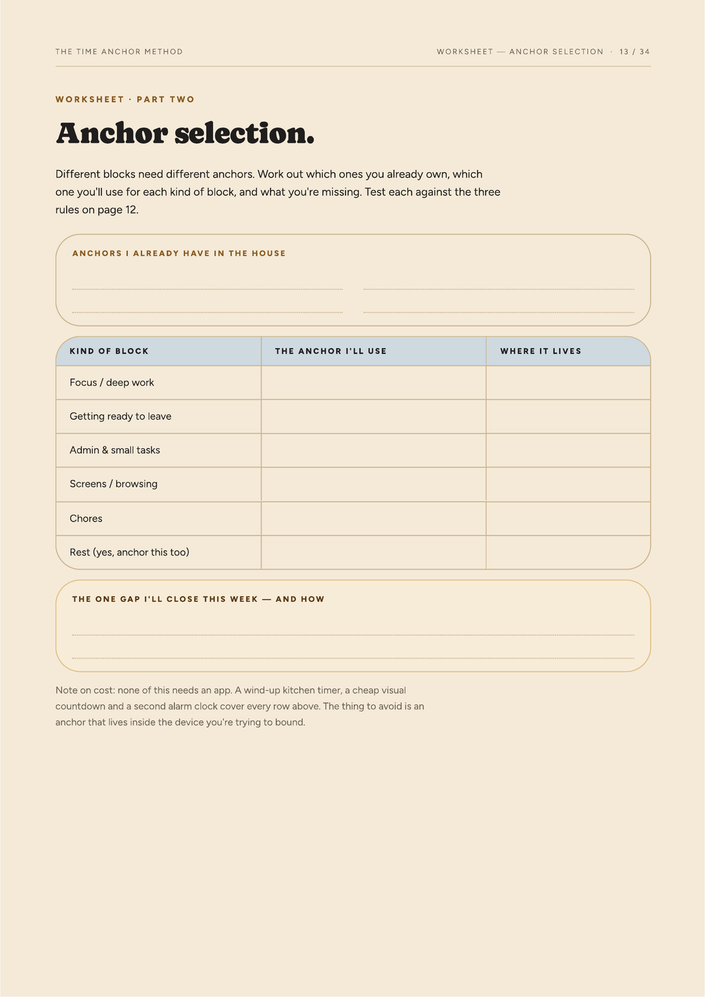 The Time Anchor Method — ADHD Time Blindness Workbook (PDF)